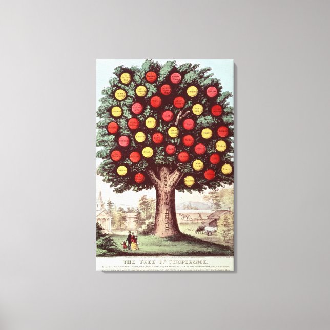 Der Baum der Temperance, 1872 Leinwanddruck (Vorderseite)