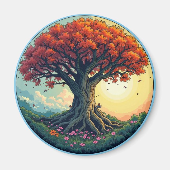Der Baum des Kühlschrank Magneten Magnet (Vorne)