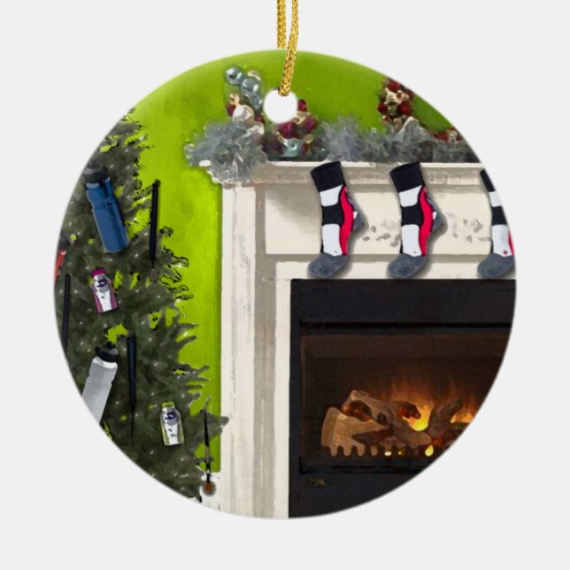 Der Baum des Läufers Keramikornament (Vorne)