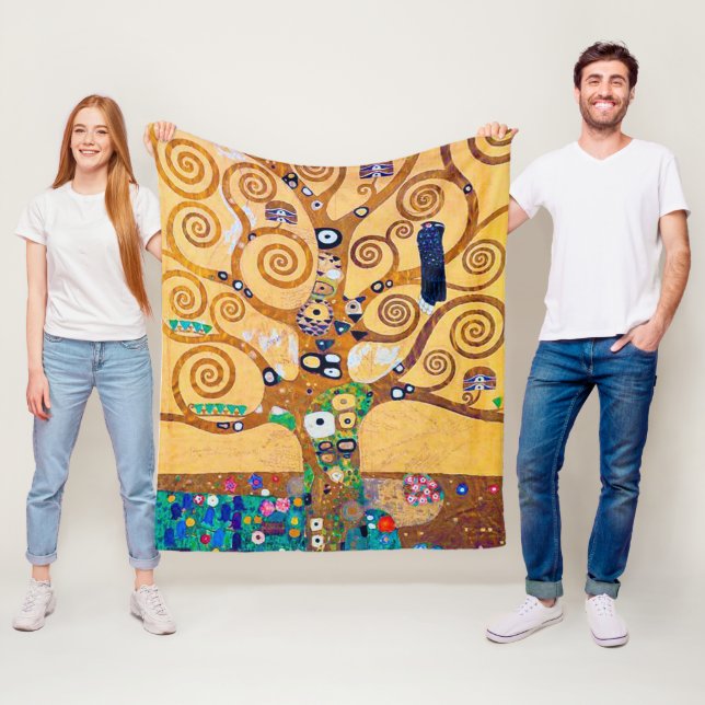 Der Baum des Lebens (Detail), Klimt Fleecedecke (Beispiel)