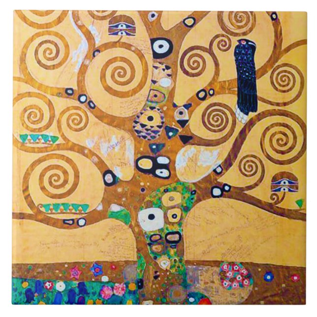 Der Baum des Lebens (Detail), Klimt Fliese (Vorderseite)