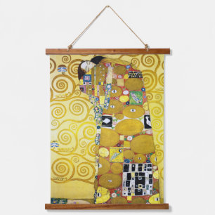 Der Baum des Lebens (Detail), Klimt Wandteppich Mit Holzrahmen