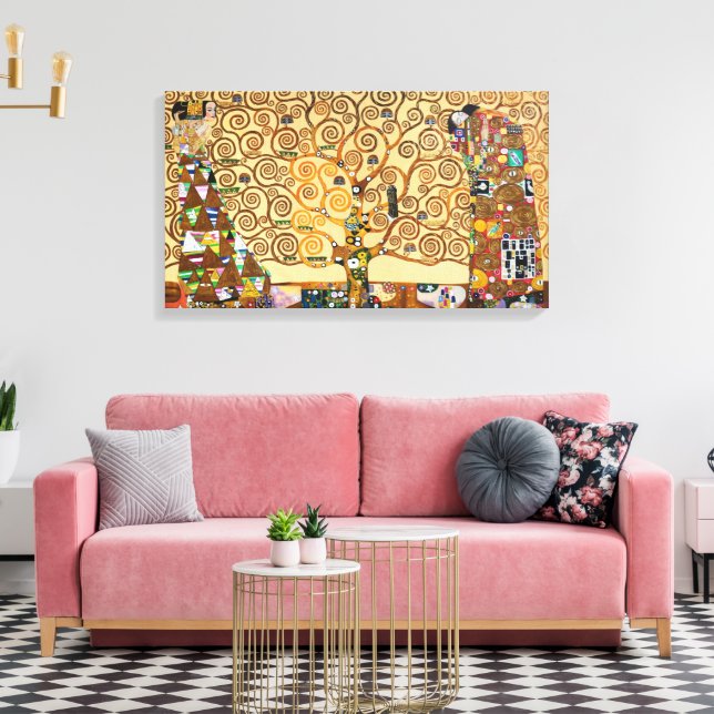 Der Baum des Lebens | Gustav Klimt | Leinwanddruck (Insitu (Wohnzimmer))