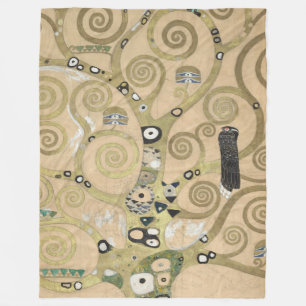 Der Baum des Lebens, Gustav Klimt Ölmalerei  Fleecedecke