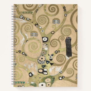 Der Baum des Lebens, Gustav Klimt Ölmalerei Notizbuch