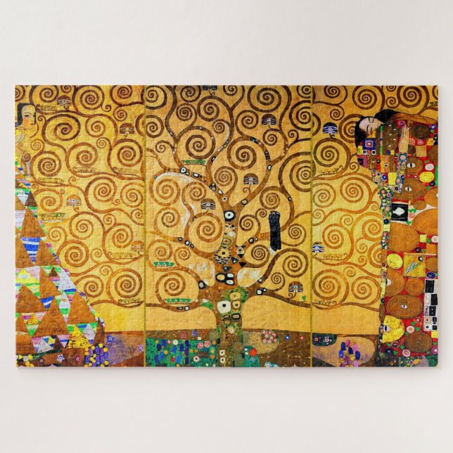 Der Baum des Lebens, Gustav Klimt Puzzle (Horizontal)