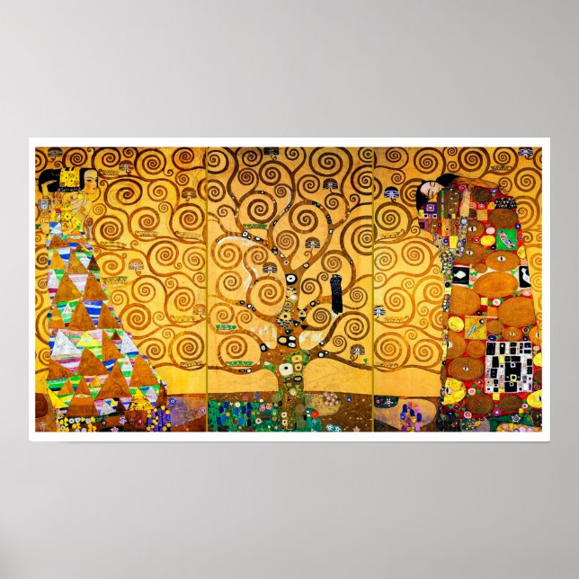 Der Baum des Lebens, Klimt Poster (Vorne)