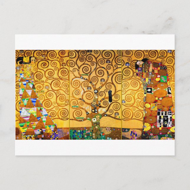 Der Baum des Lebens, Klimt Postkarte (Vorderseite)