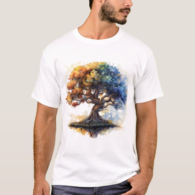 Der Baum des Lebens - Kosmische Jahreszeiten T-Shirt (Vorderseite)