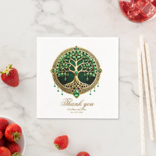 Der Baum des Lebens mit keltischen Knoten. Serviette