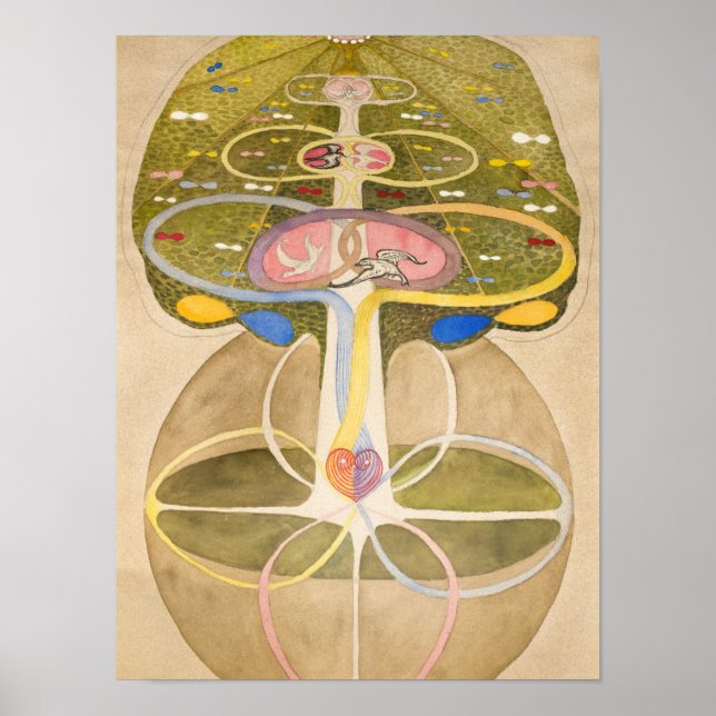 Der Baum des Wissens von Hilma af Klint Poster (Vorne)