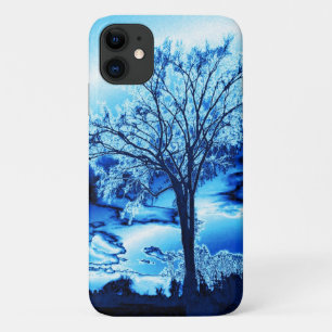Der Baum in blauem Eis Case-Mate iPhone Hülle