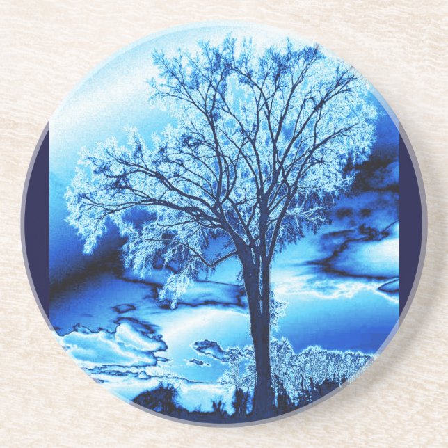 Der Baum in den Untersetzer des Blauen Eises (Vorne)