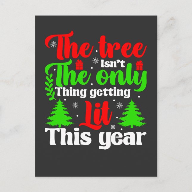 Der Baum ist nicht das Einzige, was dieses Jahr an Postkarte (Vorderseite)