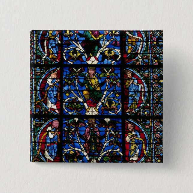 Der Baum von Jesse, Lanzettenfenster im Westfacad Button (Vorderseite)