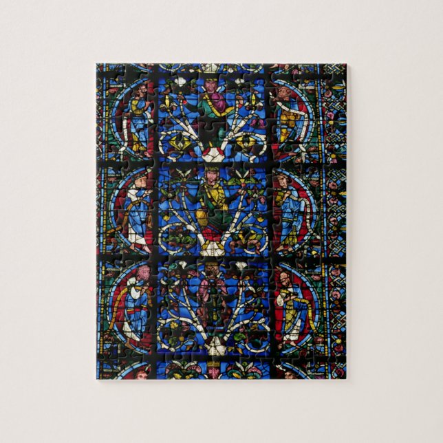 Der Baum von Jesse, Lanzettenfenster im Westfacad Puzzle (Vertikal)