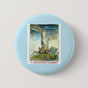 Der Baumwollsamt-Kaninchen-Knopf Button