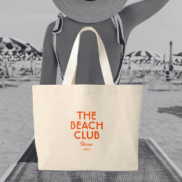 Der Beach Club Ibiza Vibrannt Orange Custom Jumbo Stoffbeutel