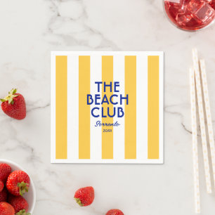 Der Beach Club Sorrento Yellow Cabana Strip Serviette