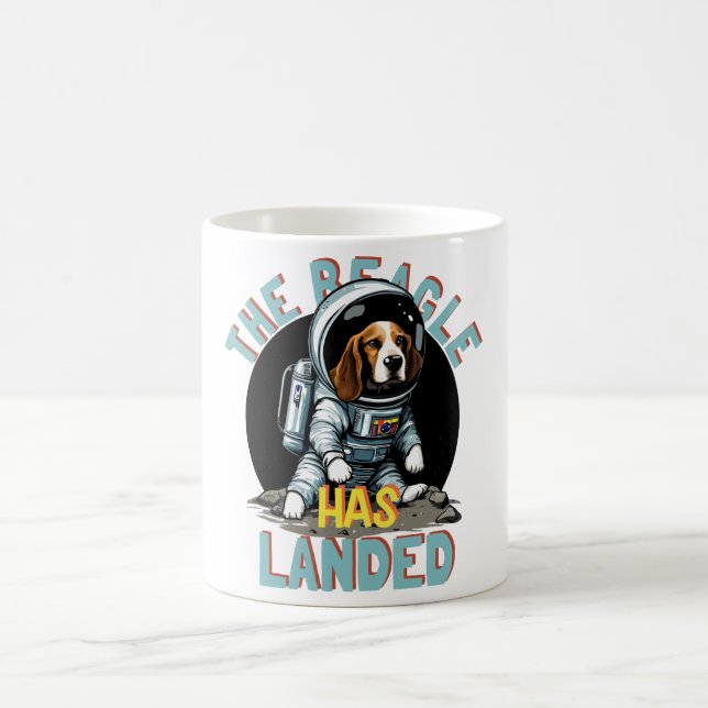 Der Beagle ist gelandet Kaffeetasse (Mittel)