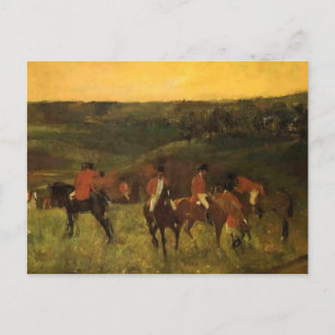 Der Beginn der Jagd durch Edgar Degas Postcard Postkarte