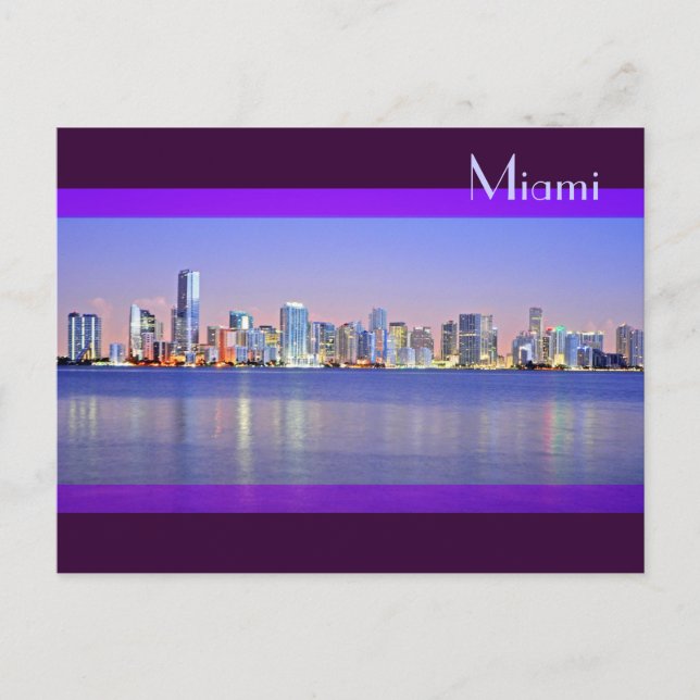 Der Beginn der Magischen Stadt: Miami, Florida Postkarte (Vorderseite)