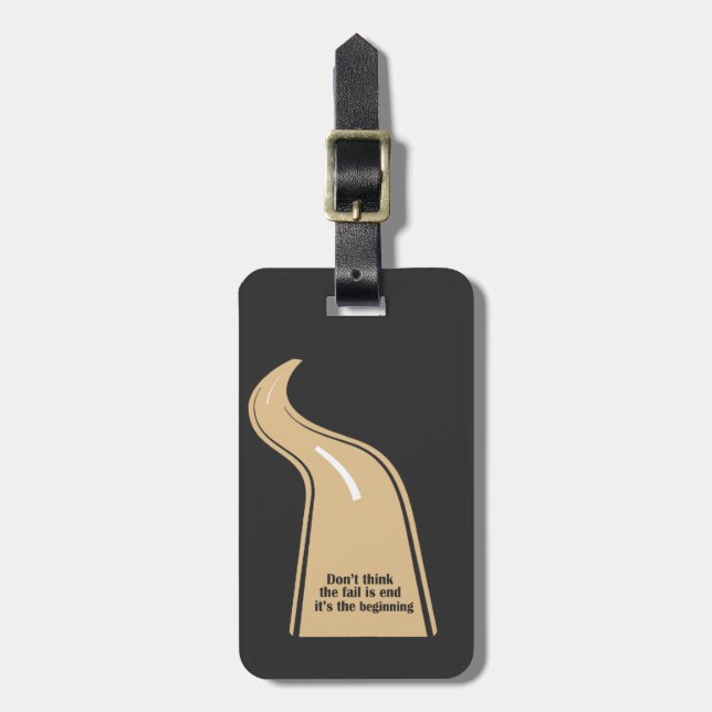 Der Beginn einer neuen Reise Gepäckanhänger (Vorderseite vertikal)