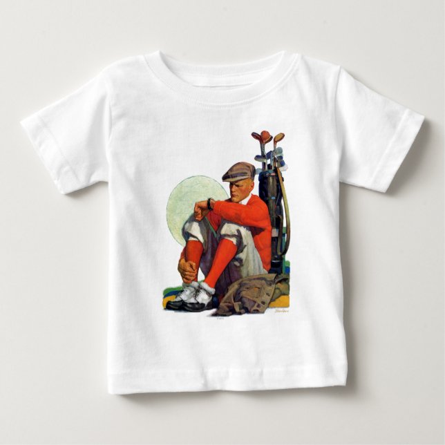 Der behaltene Golfspieler wartete Baby T-shirt (Vorderseite)