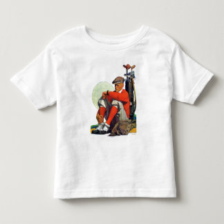 Der behaltene Golfspieler wartete Kleinkind T-shirt