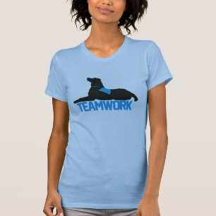 Der Behälter (der Therapie-) Teamwork-blauen T-Shirt