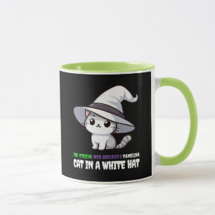 Der bekannte White Hat Cat eines lustigen ethische Tasse