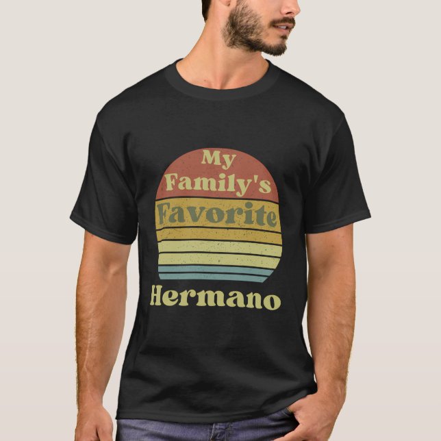 Der beliebte Hermano Funny Family Spaß Retro T-Shirt (Vorderseite)