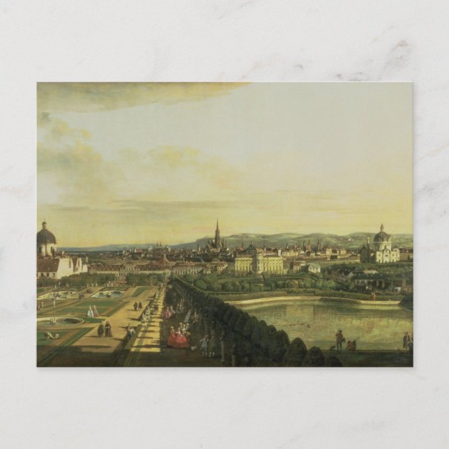 Der Belvedere aus Gesehen, Wien Postkarte (Vorderseite)