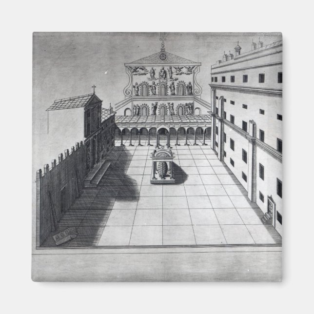 Der Belvedere Court in Old St. Peter's Rome Magnet (Vorne)