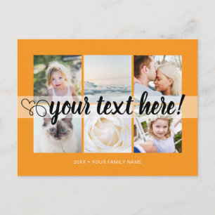 Der benutzerdefinierte Text 6 Fotos sammelt univer Postkarte