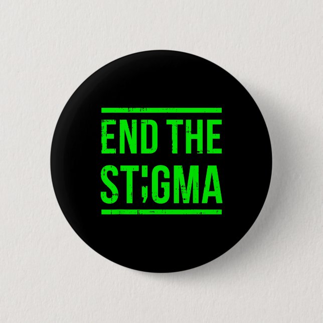 Der Berater des Stigma Mental Health Awareness War Button (Vorderseite)