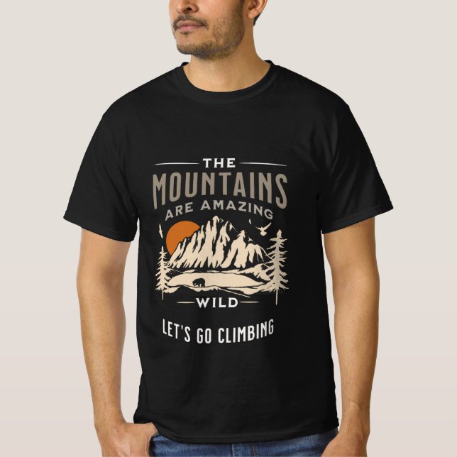 Der Berg ist phantastisch l wilde Coole schwarze M T-Shirt (Vorderseite)
