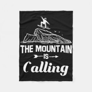 Der Berg nennt Snowboarder Snowboard Geschenk Fleecedecke