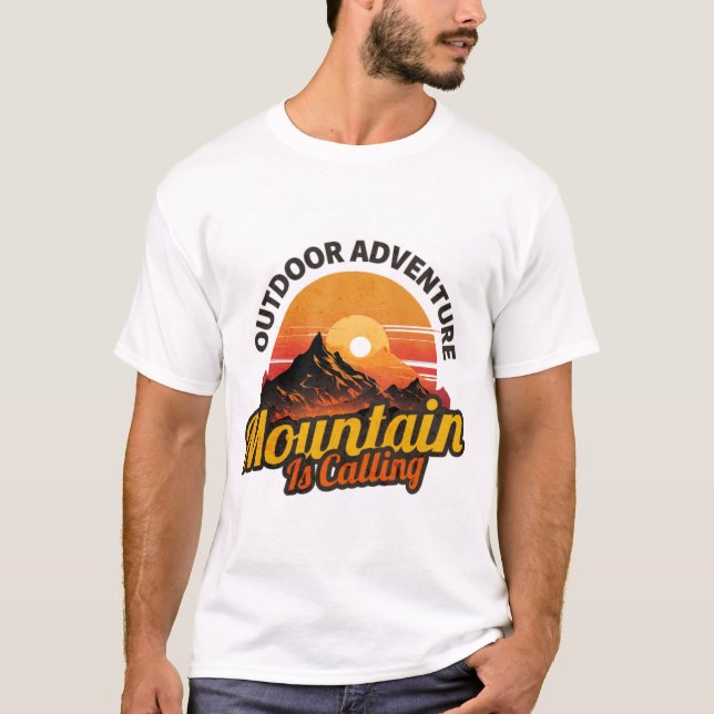 Der Berg ruft T-Shirt (Vorderseite)