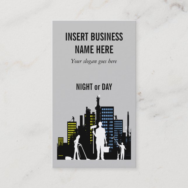 Der berufliche Reinigungs-Service PERSONIFIZIEREN Visitenkarte (Vorderseite)