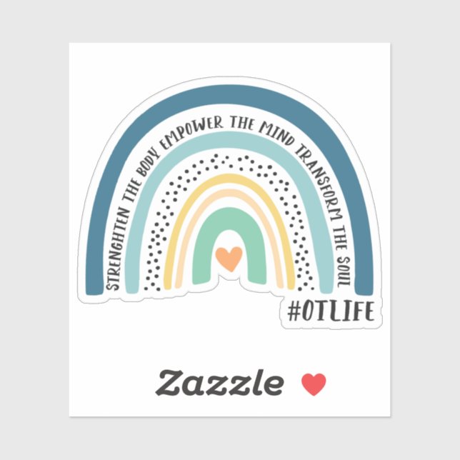 Der Berufstherapeut stärkt den Körperregenbogen Aufkleber (Blatt)