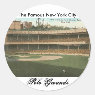 Der berühmte Baseball Park der Polo Grounds, New Y Runder Aufkleber