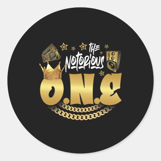 Der berühmte Hip Hop Hop 1. Bir Runder Aufkleber (Vorderseite)