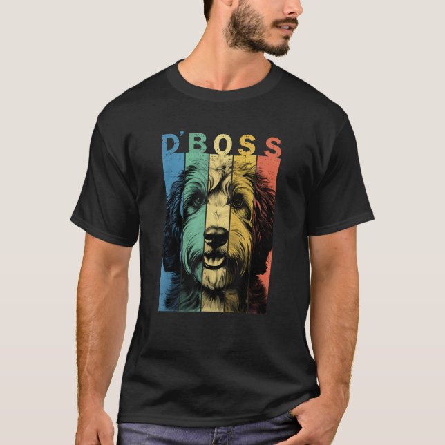 Der berühmte Vater der Mama Saint Berdoodle Boss D T-Shirt (Vorderseite)