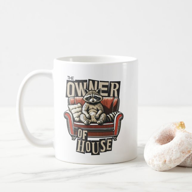 Der Besitzer des Hausspass-Designs für Rennradlieb Kaffeetasse (Mit Donut)