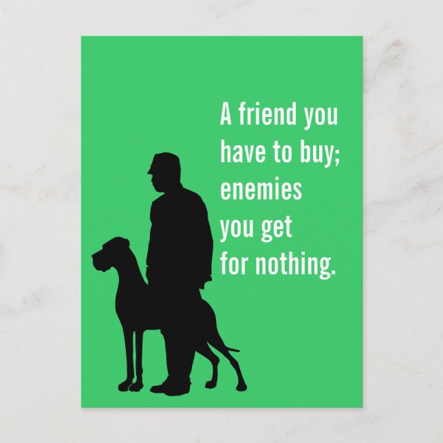 Der besondere Freund des Hundes Postkarte (Vorderseite)