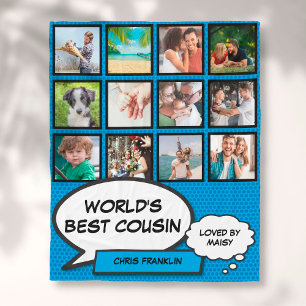 Der beste 12-Foto-Comic der Welt Cousin Blue Fun Fleecedecke