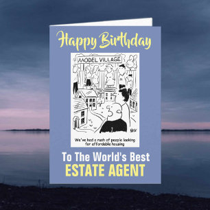 Der beste Agent der Welt für Anwesen - Happy Birth Karte