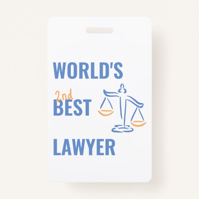 Der beste Anwalt der Welt. Geschenkidee aus Kolleg Ausweis (Vorderseite)