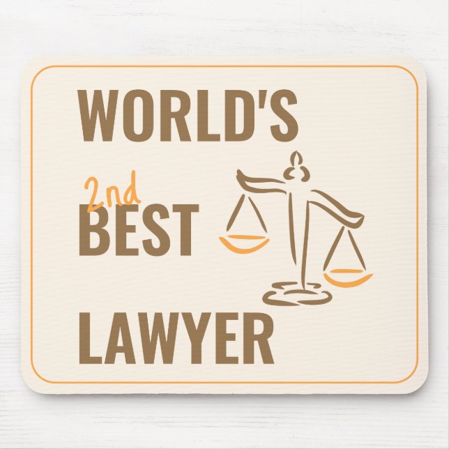 Der beste Anwalt der Welt. Geschenkidee aus Kolleg Mousepad (Vorne)